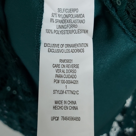 NWT Lace Sequin Midi Dress w/Lace Sleeves - Picture 8 of 16